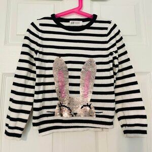 H&M kids bunny sweater size 4-6Y